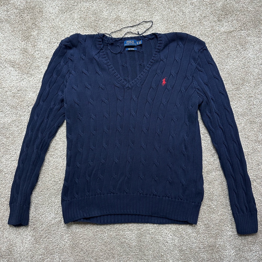 Ralph Lauren Dark Blue V-Neck Sweater